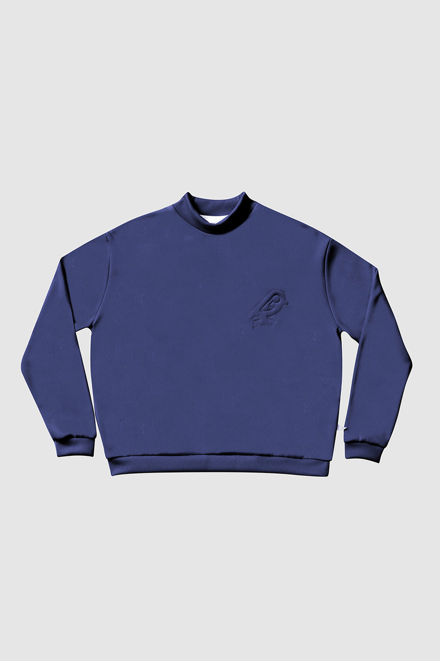 Recycled Embroidered Sweater - Navy